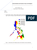 Exercise No. 1: Geographical Distribution and Production of Crops in The Philippines