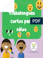 Trabalenguas Cortos para Ninos