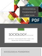 Sociological Foundation of Curriculum