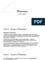 Unit I - Scope of Pharmacy