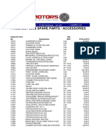 Price List 2006 Spare Parts / Accessories: Artikel-Nr Part-No. Designation ME Unit OVH Alv22%