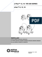 Sprite Plus™ 12, 16 / WD 200 Series Microvac™ 6, 12, 16: Parts List