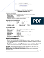 Material Safety Data Sheet Calcium Hypochlorite-70%: Hazardous Ingredients