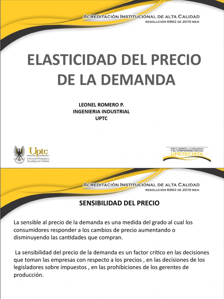 Elasticidad Precio de la Demanda Explicada | PDF | Elasticidad ...