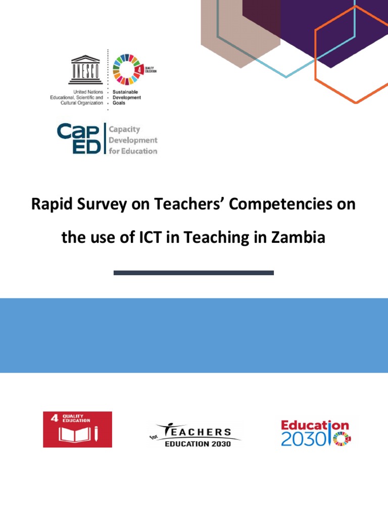 ICT Competency Survey for Zambian Teachers | PDF | Educational ...