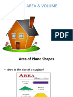 AREA & VOLUME: Formulas for Plane Shapes and Solids