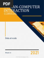 HCI Week 11 - Data at Scale