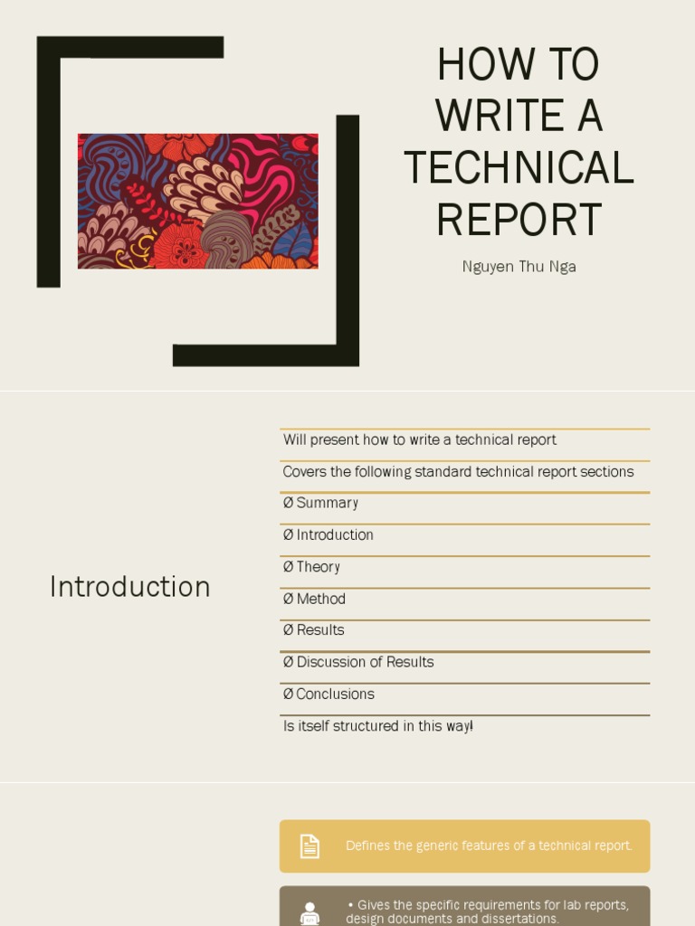 How To Write A Technical Report | PDF | Design | Thesis