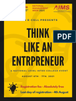 Iiam E-Cell Presents: Think Like An Entrpreneur