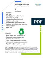 Recycling Guidelines: Paper & Cardboard