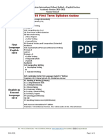 Y10 First Term Syllabus Outline 2021-22