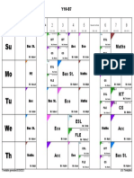 Class Timetable of Y10-B7 PDF