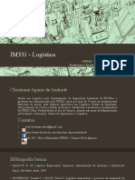 01 - IM331 - Introdução e Evolução Da Logistica