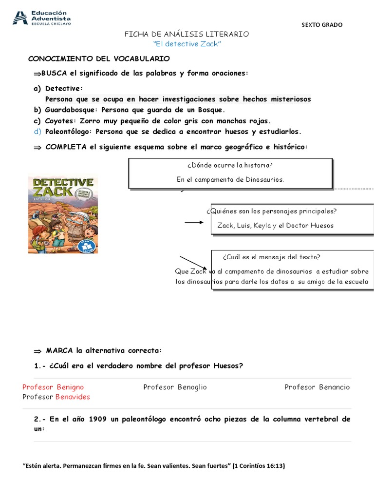 Análisis ObraDetective Zack PDF