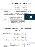 Sistem Persamaan Linier (SPL) : Bentuk Umum