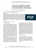 The Effectivity of Act No. 2/1960 Concerning Agricultural Profit Land Sharing Agreement (A Case Study in Leuwidamar District, Lebak-Banten)