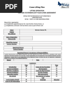 Crane Lifting Plan Lifting Operation Method Statement/Lift Plan & Risk Assessment