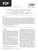 Thermo-Hydraulic Design of Earth-Air Heat Exchangers