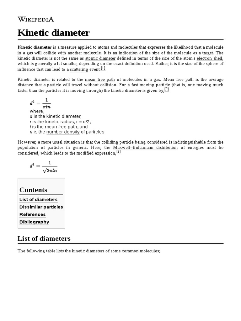 Diameter PDF Physical Sciences Industrial Gases