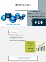 Pricing Strategy: Presented By:-Madhav Anand Sharma Asst. Professor (FHM) Mriirs, Faridabad, Haryana