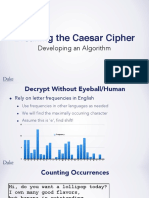 Breaking The Caesar Cipher: Developing An Algorithm