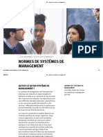 ISO - Normes de Systèmes de Management