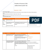 Principles of Accounts (7110) Syllabus Break Up