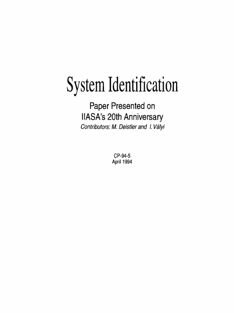 Research Paper System Id | PDF