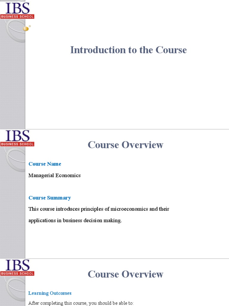 ME 2021 - Introduction To The Course | PDF | Career & Growth | Finance ...