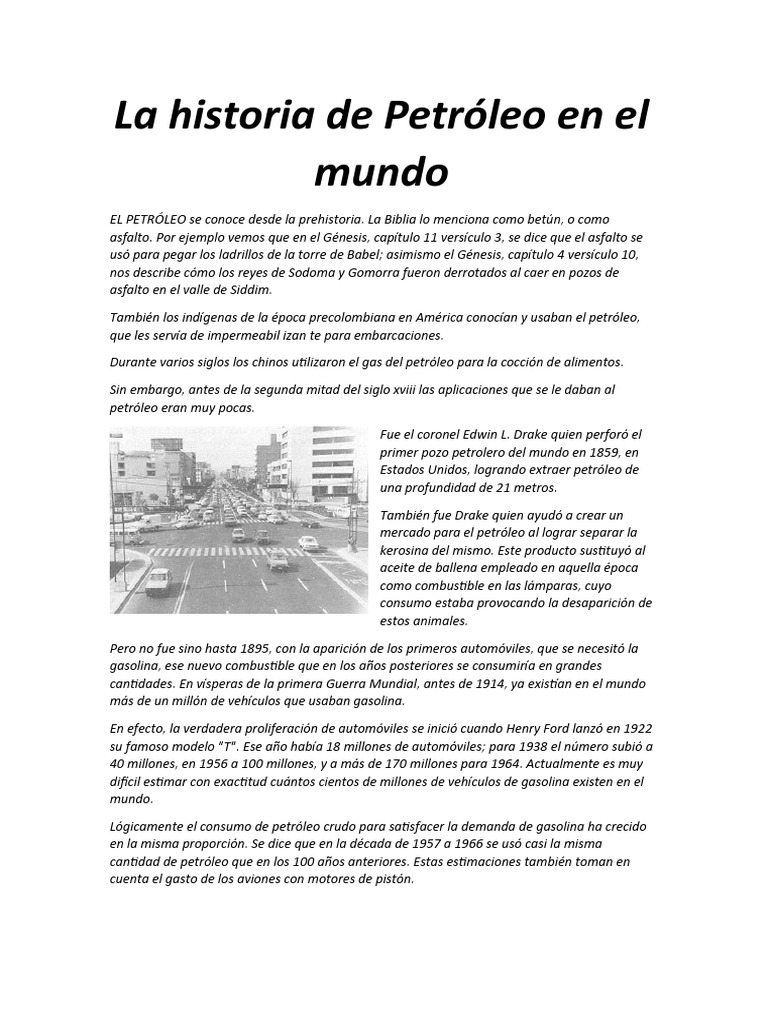 Historia y origen del petróleo en el mundo | PDF | Refinería de ...