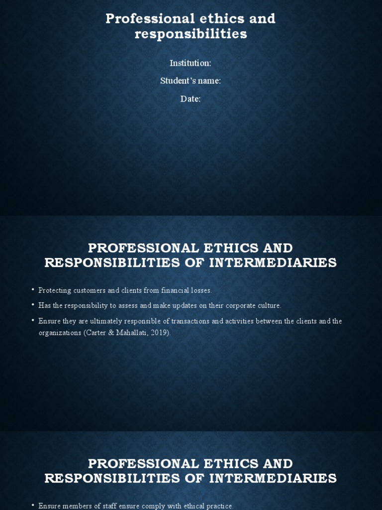 Professional Ethics and Responsibilities | Download Free PDF ...