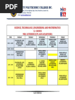 Trinity Polytechnic College Inc.: Science, Technology, Engineering and Mathematics