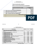 Segeg Water Supply Project Summary of Supply of Electro-Mechanical Equipment