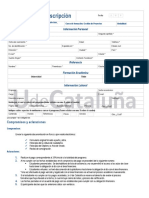 Formulario de Inscripcion UdeCataluña