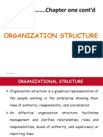 .Chapter One Cont'd: Organization Structure