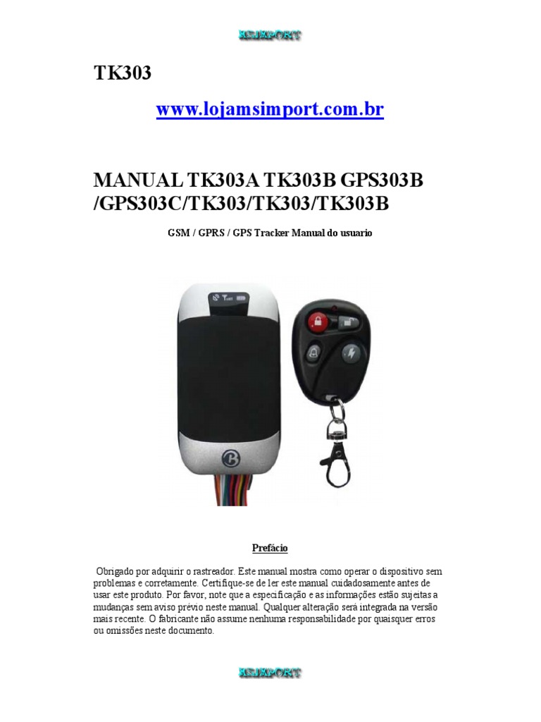 tk303 Manual Tk303a tk303b gps303b gps303c tk303 tk303 tk303b PDF