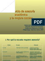 La asesoría académica y la mejora escolar (Guerrero)