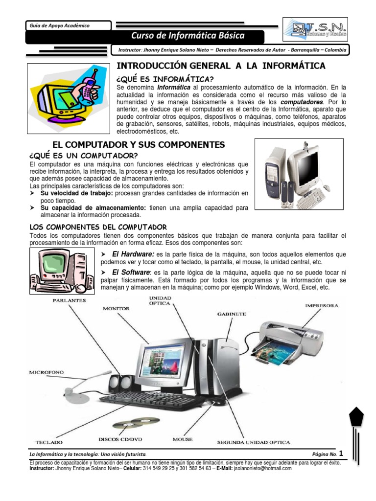 Guía de Informática Básica para Principiantes | PDF | Ventana ...