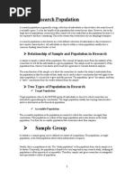 Relationship of Sample and Population in Research