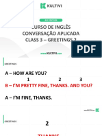 Curso de Inglês Conversação Aplicada Class 3 - Greetings 2: Rui Ventura