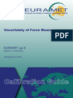 EURAMET Cg-4 V 2.0 Uncertainty of Force Measurements