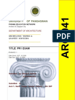 University of Pangasinan: Title: Pr1 Exam