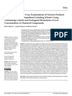 Electrochemical and X-ray Examinations of Erosion