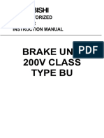 Brake Unit 200V Class Type Bu: Transistorized Inverter Instruction Manual