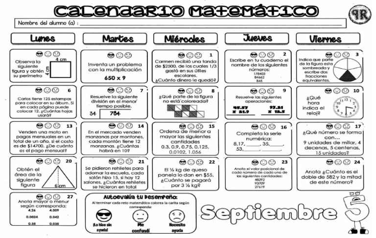 Calendario Matemático | PDF