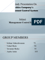 Vershire Company's Management Control System: Case Study Presentation On