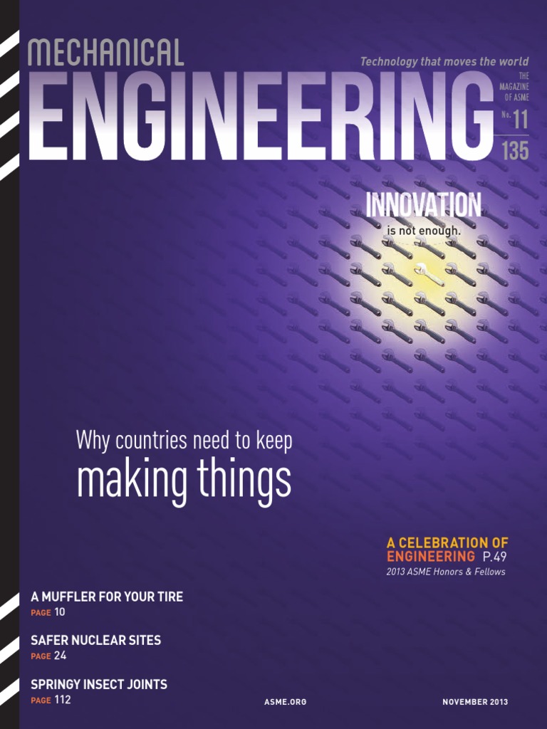 Mechanical Engineering Magazine November 2013 PDF Tire Economics