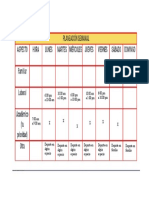 Tabla de Planificación