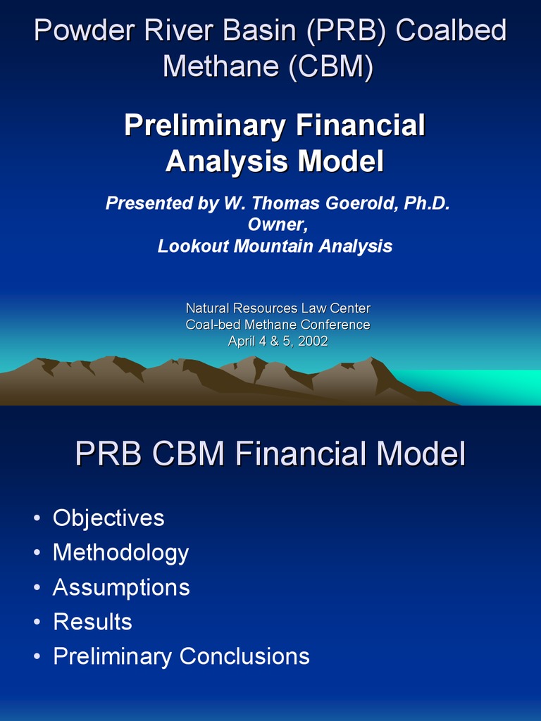 PRB Coalbed Methane Financial Model | PDF | Coalbed Methane | Natural Gas