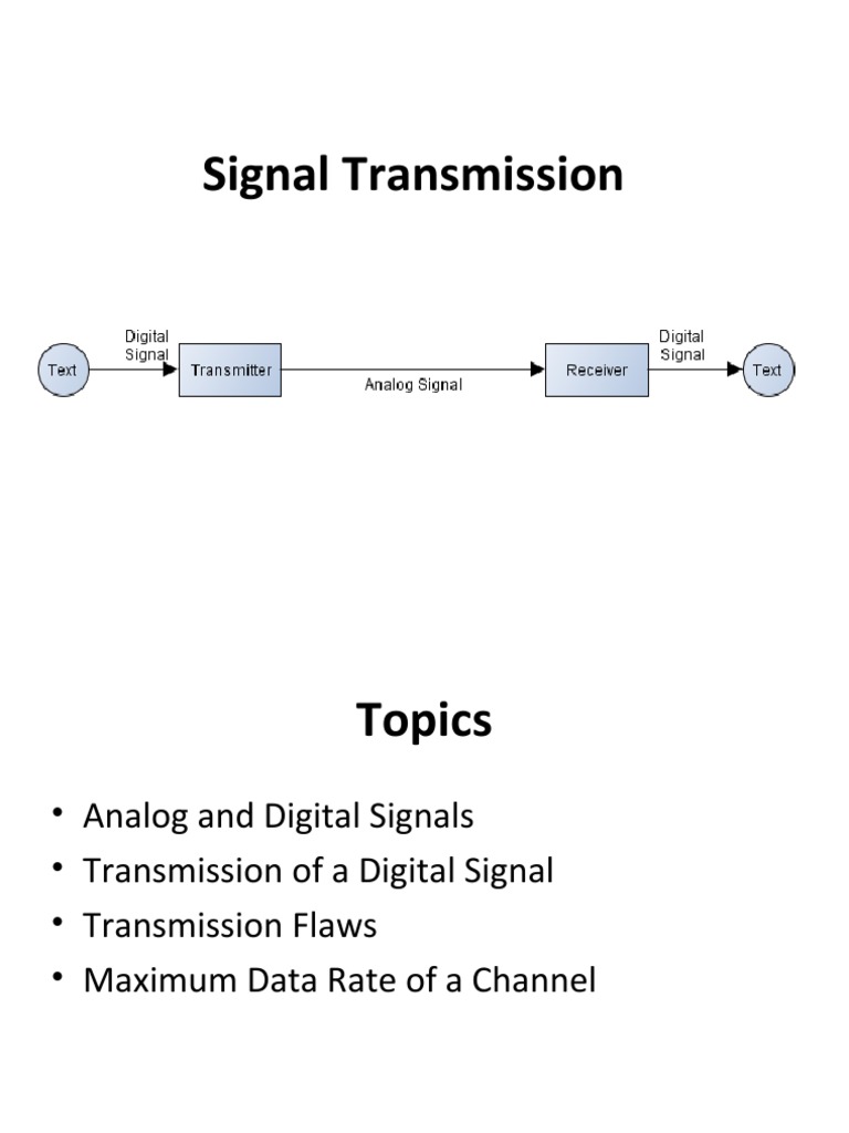 Digital and Analog Signal Transmission | PDF | Signal To Noise Ratio ...